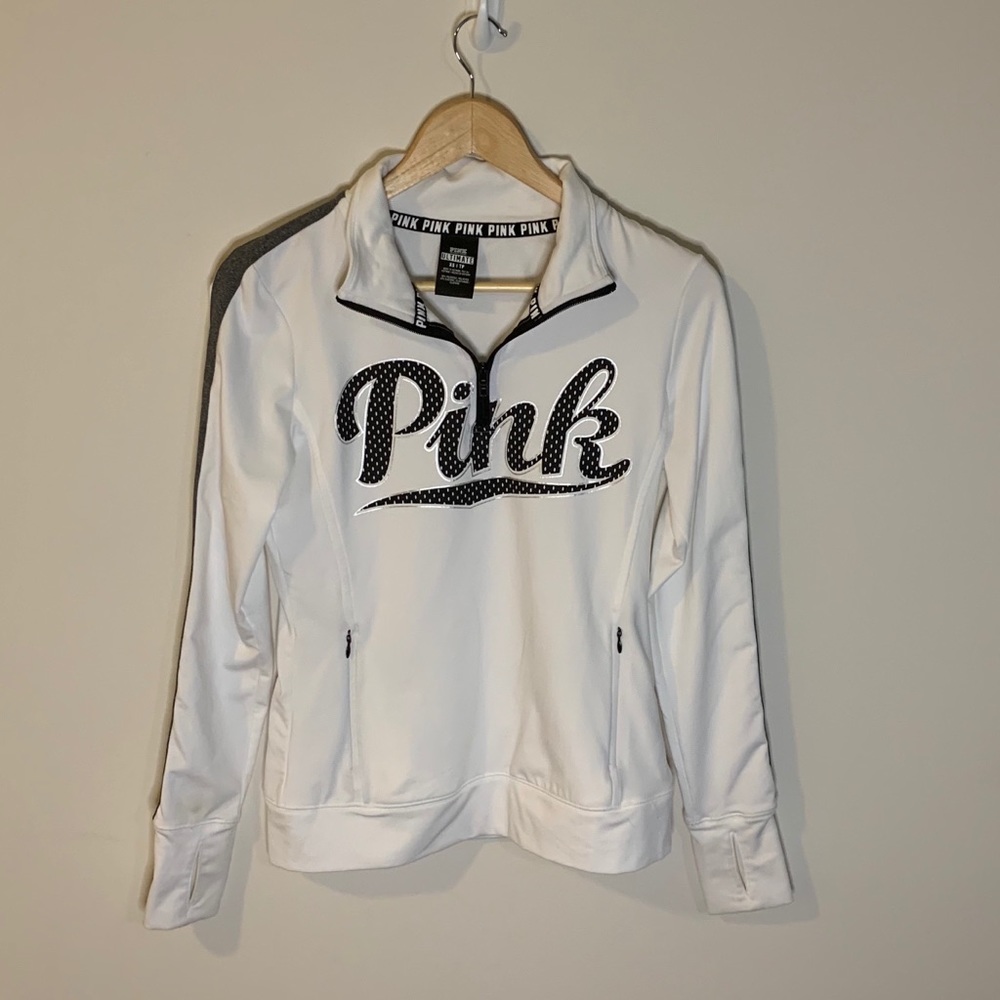 Victoria's Secret Pink Quarter Zip Pullover Top Women Size X Small XS